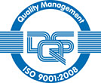 Zertifizierungszeichen der DQS für ISO 9001